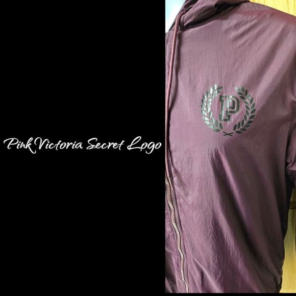 PINK VICTORIA SECRET Warm Maroon Hooded Sherpa Jacket Size M/L - Picture 8 of 16